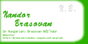 nandor brasovan business card